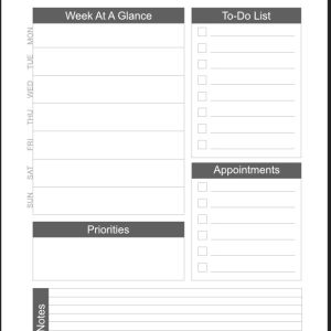 Weekly planner