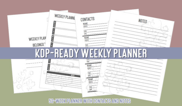KDP-Ready Weekly Planner