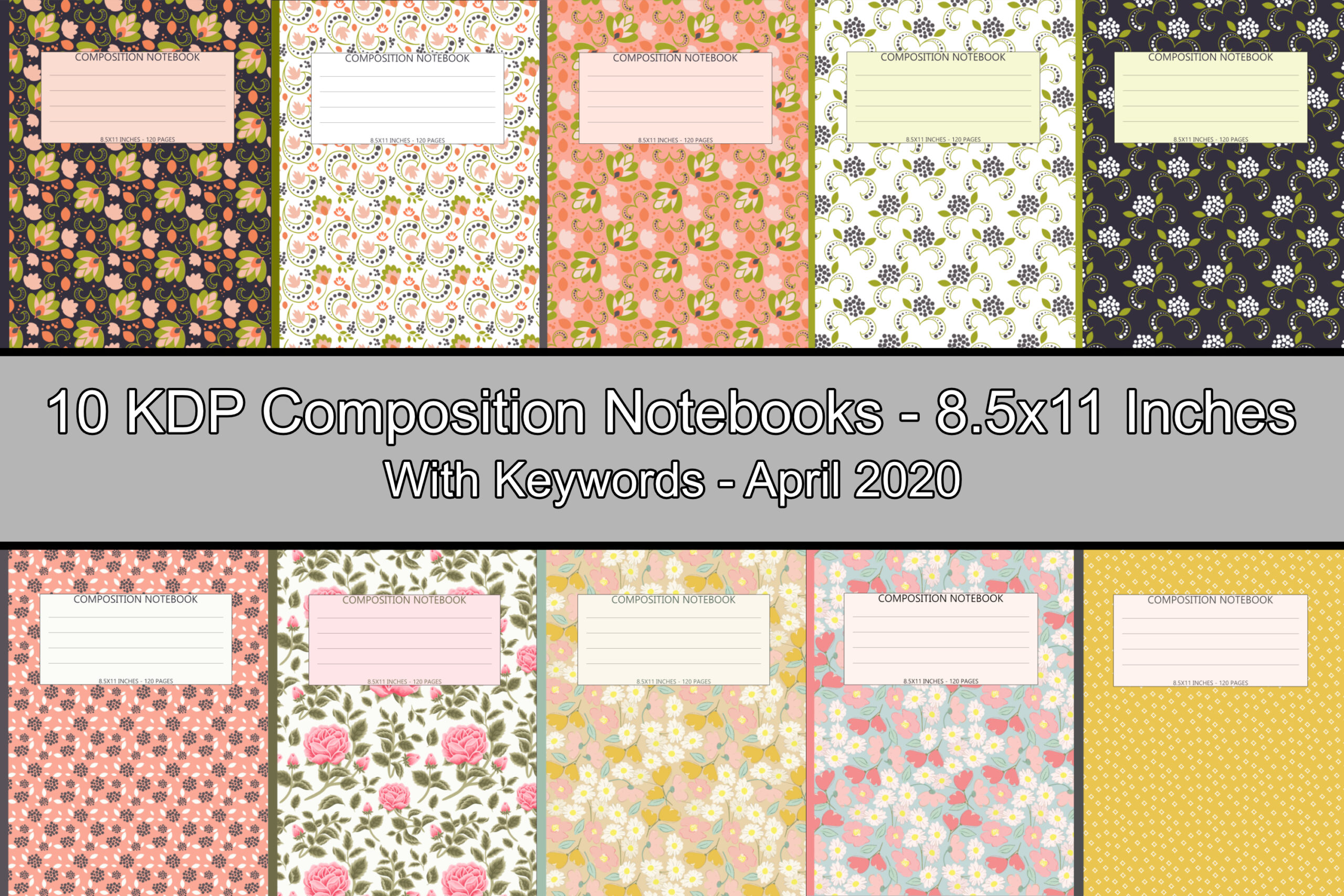 KDP notebook covers and keywords