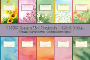 10 KDP Composition Notebook Covers