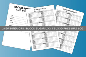 2 KDP Logbooks For Blood Pressure & Blood Sugar
