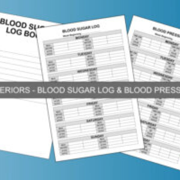 2 KDP Logbooks For Blood Pressure & Blood Sugar