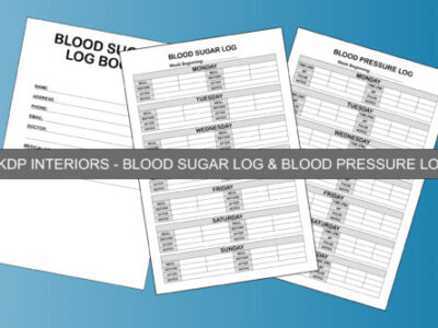 2 KDP Logbooks For Blood Pressure & Blood Sugar (Digital)