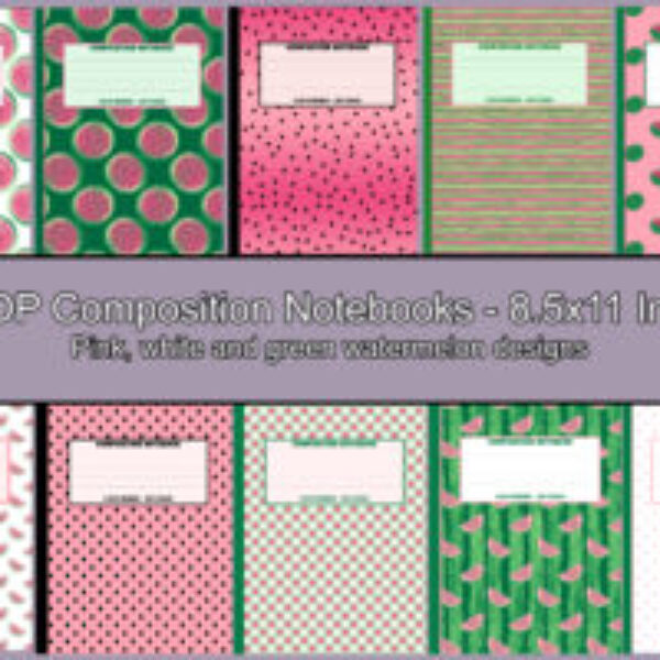 Digital Composition Notebook Covers & Interior