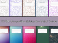 Digital Composition Notebook Covers & Interior (Digital)