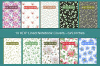 10 KDP Flowered Notebook Covers With Interior (Digital)