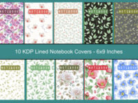 10 KDP Flowered Notebook Covers With Interior (Digital)