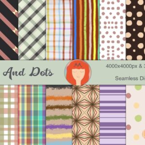 Lines and dots seamless image pack