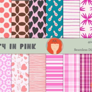 Pretty in pink seamless patterns