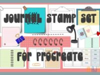 Procreate Journal and Office Stamp Set