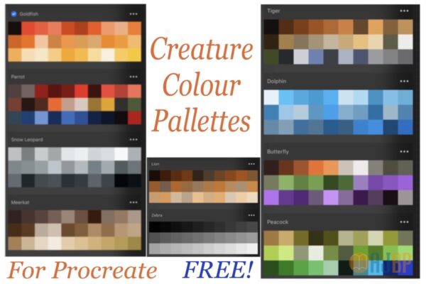 Procreate creature colour palettes