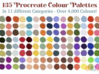 135 Procreate Palettes in 11 Categories