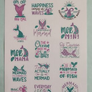Mermaid sticker sheet - Free UK delivery - Image 3