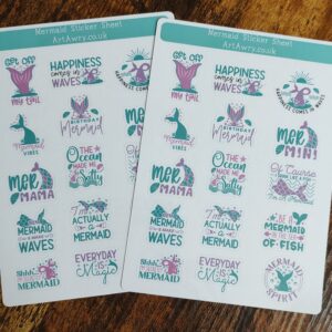Mermaid sticker sheet