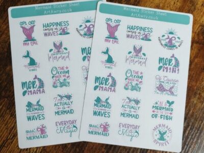 Mermaid sticker sheet