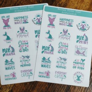 Mermaid sticker sheet