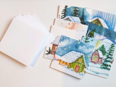 Winter greeting cards