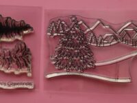USED: Christmas tree stamp set
