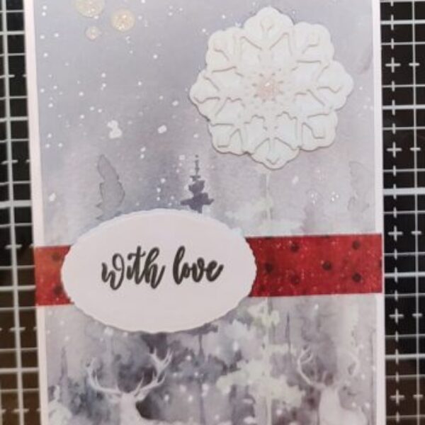 Winter themed with love greeting card