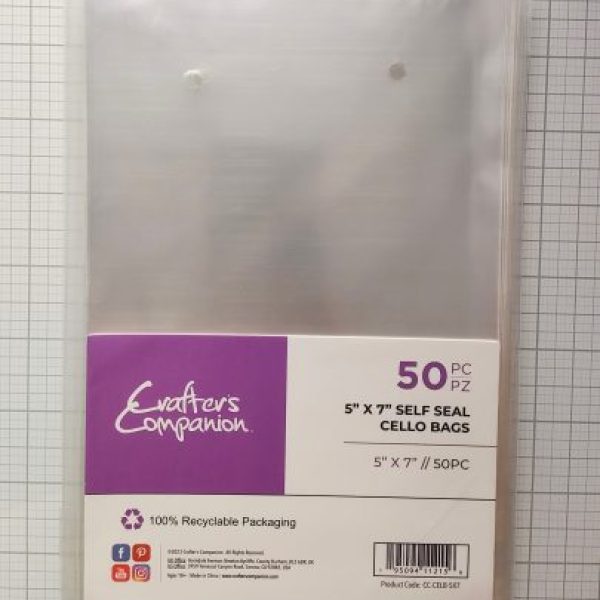 50 Self-Seal Cello Bags, 5"x7"