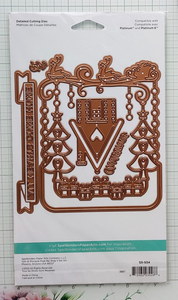 Spellbinders All Hearts Come Home A2 Etched Dies - Image 2