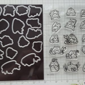 Frog stamp and die set