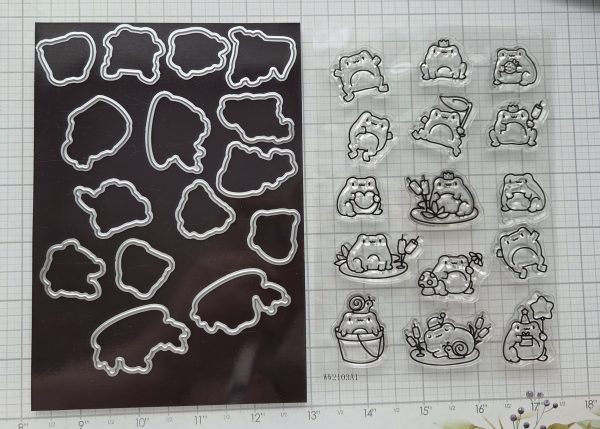 Frog stamp and die set