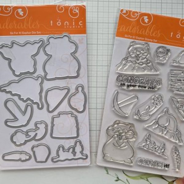 USED: Tonic Studio Go For It Gopher Stamp and Die Set