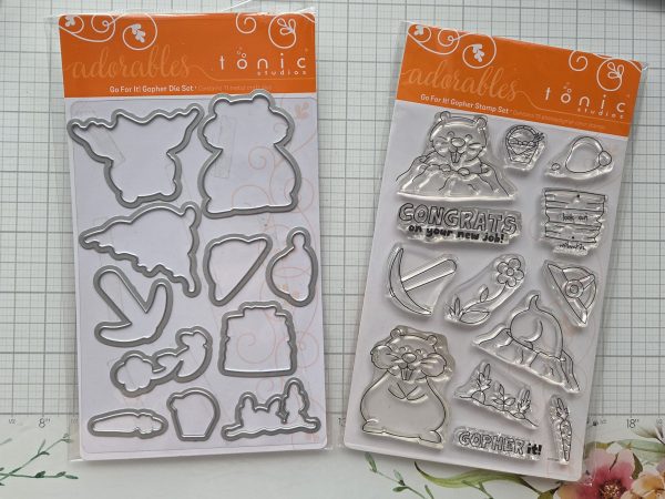 Tonic Studio Go For It Gopher Stamp and Die Set