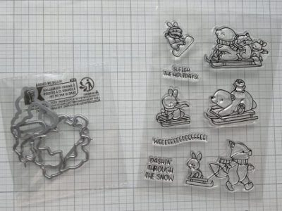 USED: Winter stamp and die set