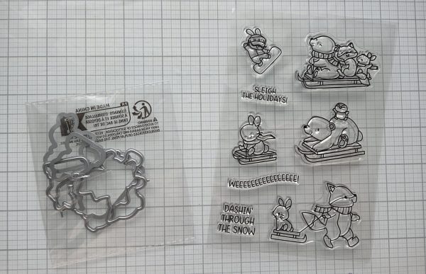 Winter stamp and die set