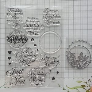Sentiment stamp and die set