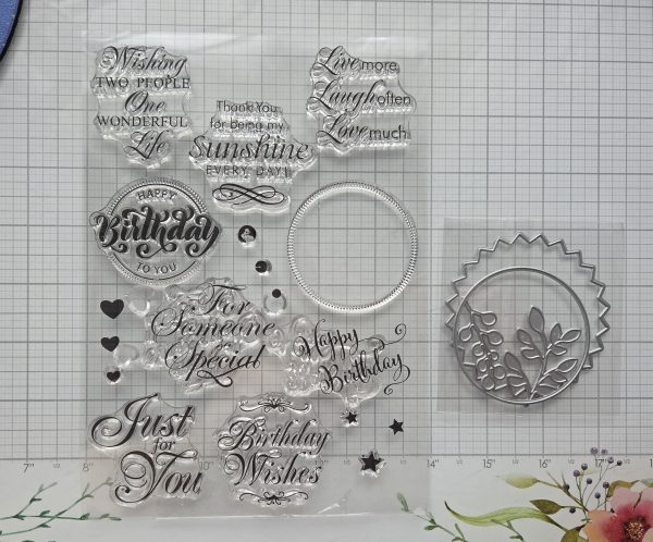 Sentiment stamp and die set