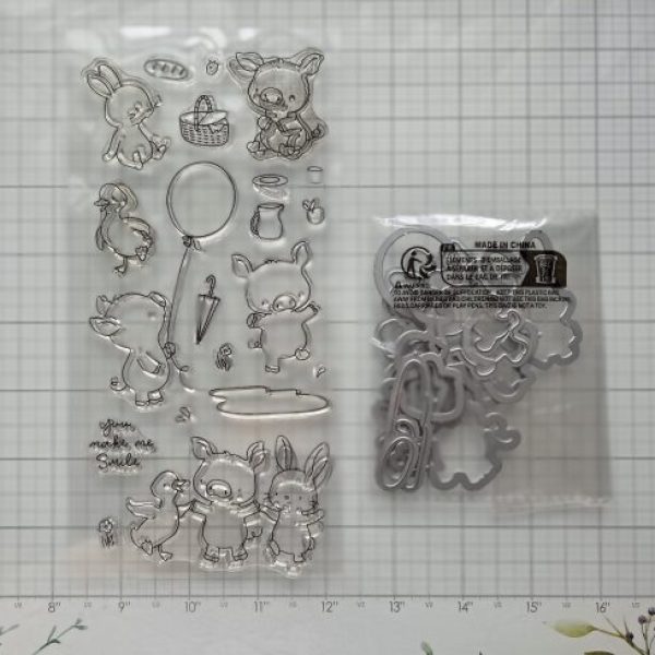 Farm animals stamp and die set