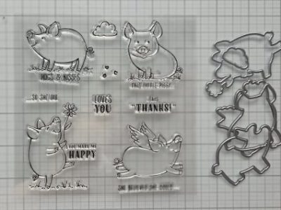 Piggy stamp and die set