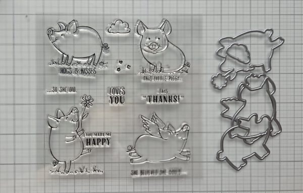 Piggy stamp and die set