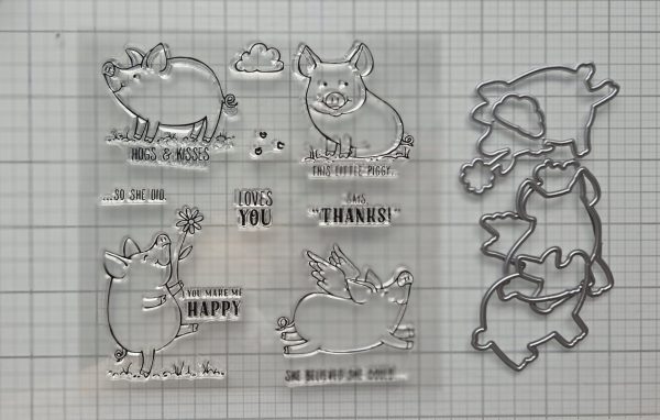 Piggy stamp and die set