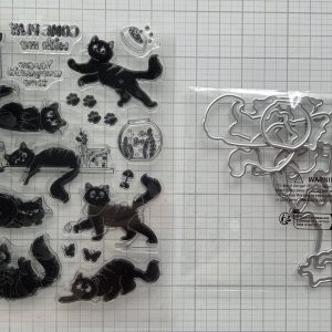 Cats stamp and die set