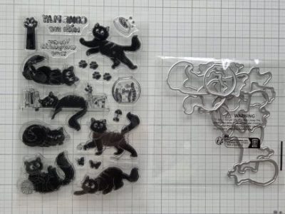 USED: Cheeky cats stamp and die set