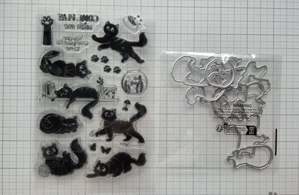Cats stamp and die set