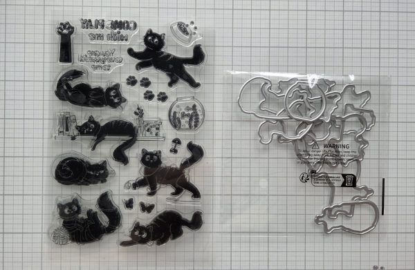 Cats stamp and die set