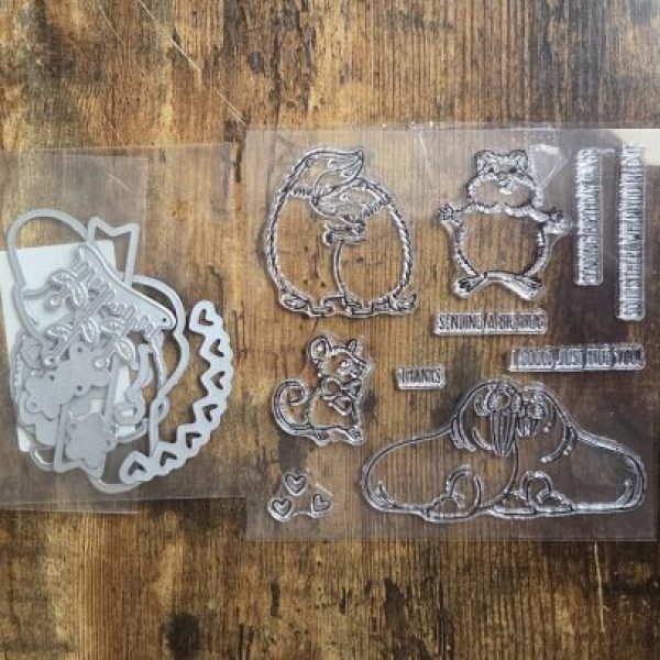 USED: Animal/critters stamp and die set