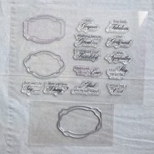 Sentiments and frames stamp and die set