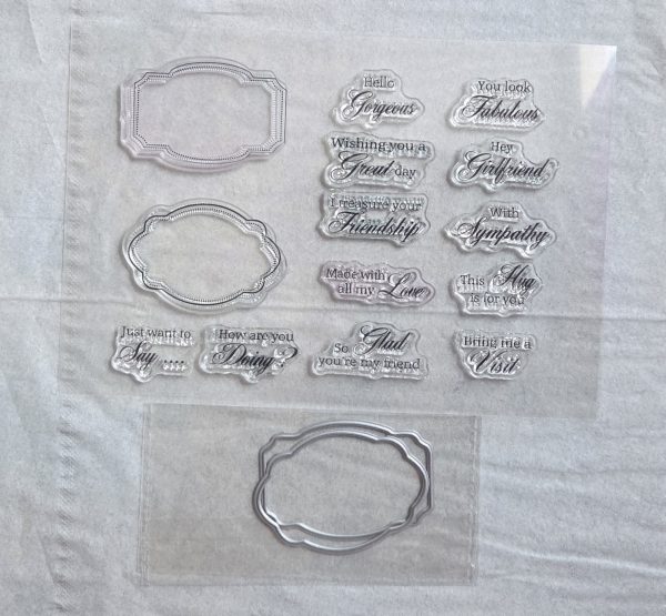 Sentiments and frames stamp and die set