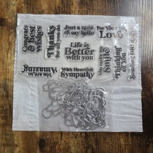 Sentiment stamp and die set