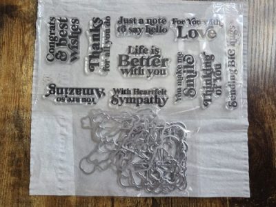 USED: Sentiment stamp and die set