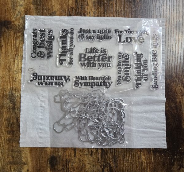 Sentiment stamp and die set