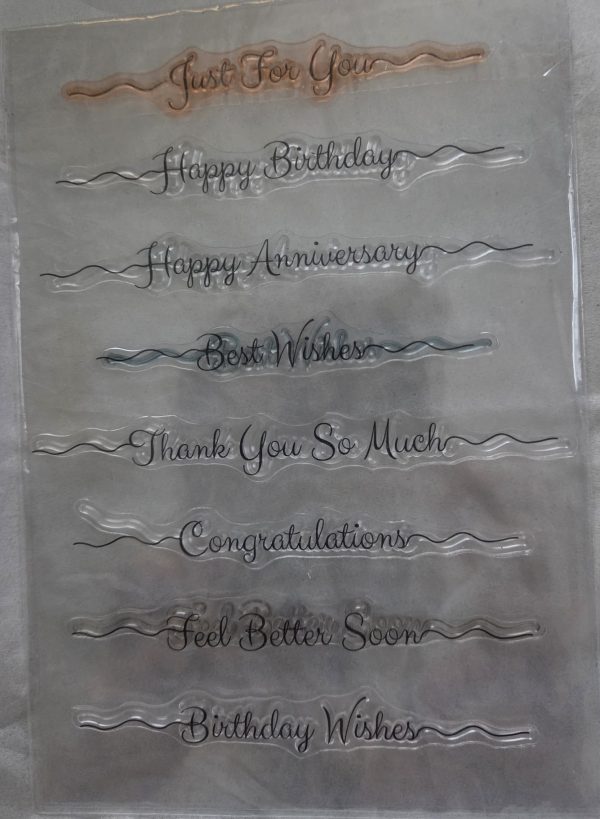 Long sentiment stamps