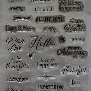 Small sentiments stamp set