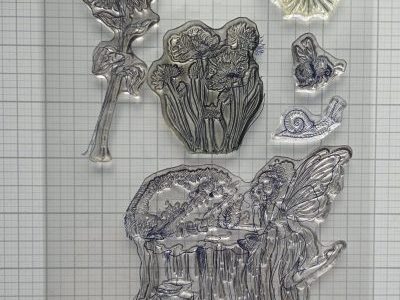 USED: Large hedgehog and fairy stamp set